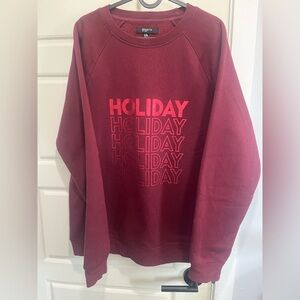 Brunette The Label Cozy Red Holiday Sweater